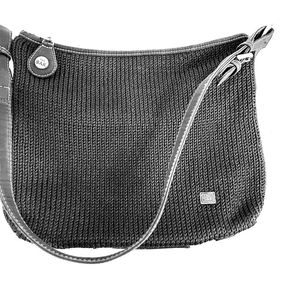 The Sak Black‎ Crocheted Shoulder Bag - Picture 1 of 5